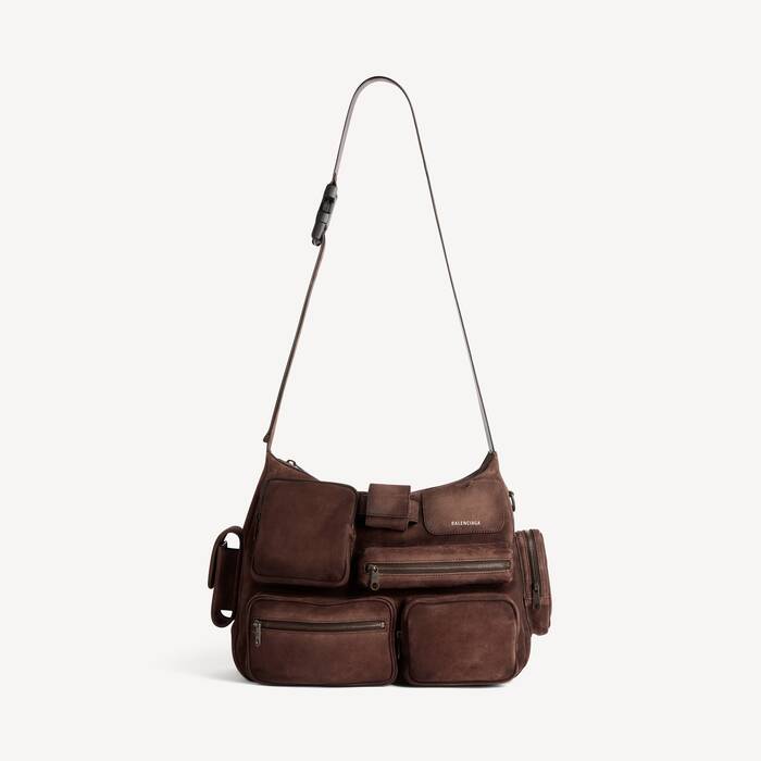 Men's Superbusy Messenger Bag in Light Espresso - Men | Balenciaga Netherlands EN - Image 1