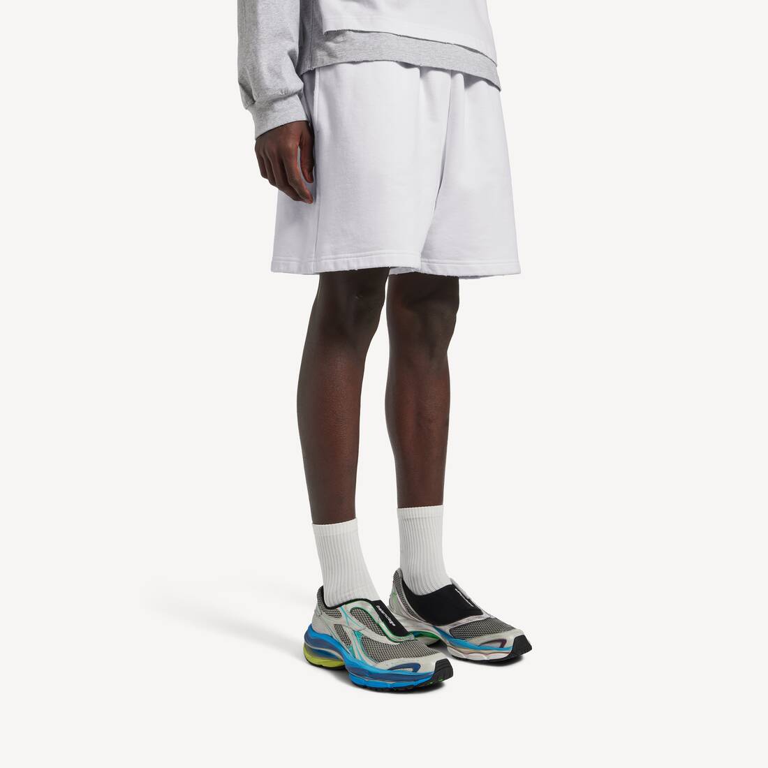 Pantalones Cortos Balenciaga Back Ajuste Relajado para Hombre en Blanco | Balenciaga Estados Unidos ES - Image 3
