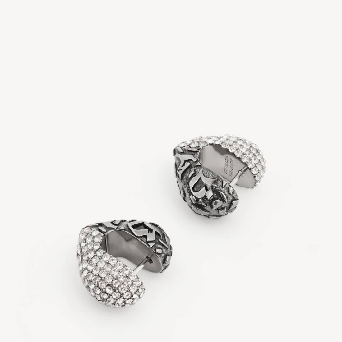 Women's Midnight Xs Earrings in Silver | Balenciaga Hong Kong SAR EN - Image 2