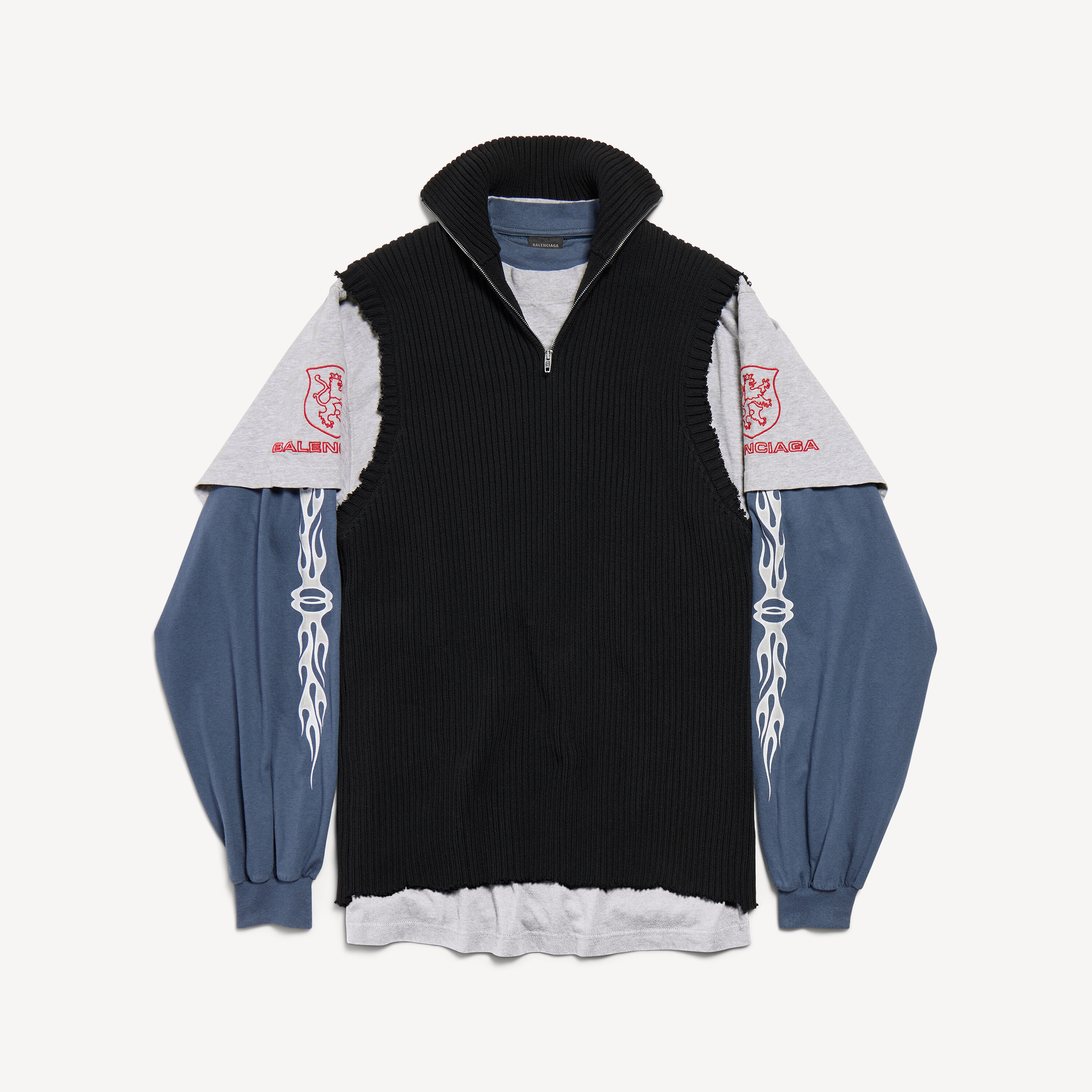 Men's Hybrid Sweater in Black/multicolor | Balenciaga JP