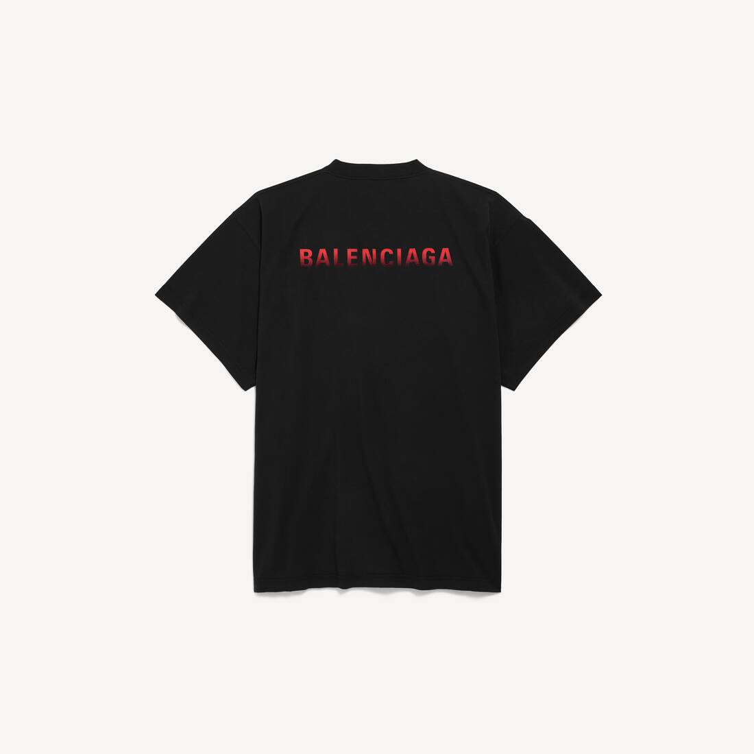 Balenciaga Back Gradient Camiseta Oversize para Hombre en Negro | Balenciaga Espa&ntilde;a ES - Image 2