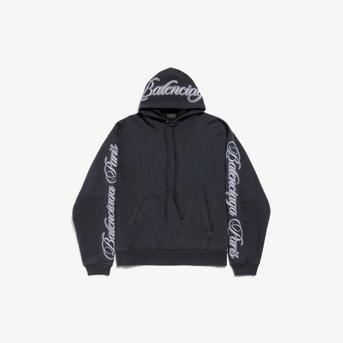 cursive oversized hoodie