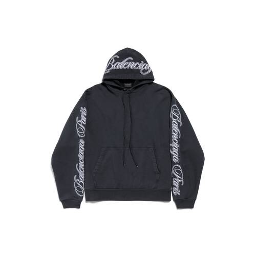 cursive oversized hoodie