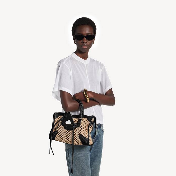 Women's Le City Bag Small in Natural/black - Women | Balenciaga Greece EN - Image 2