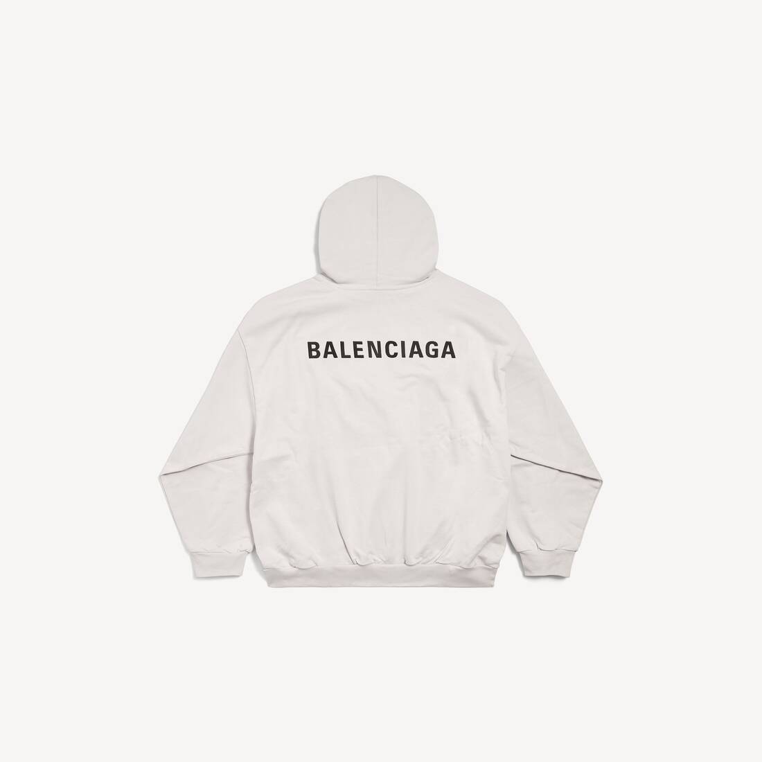 New Balenciaga Back Medium Fit Hoodie  in Off White | Balenciaga New Zealand EN - Image 2