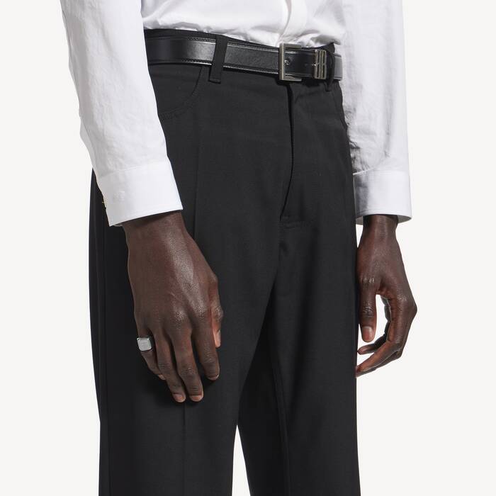 Nano Signet Ring in Shiny Silver | Balenciaga United Kingdom EN - Image 2