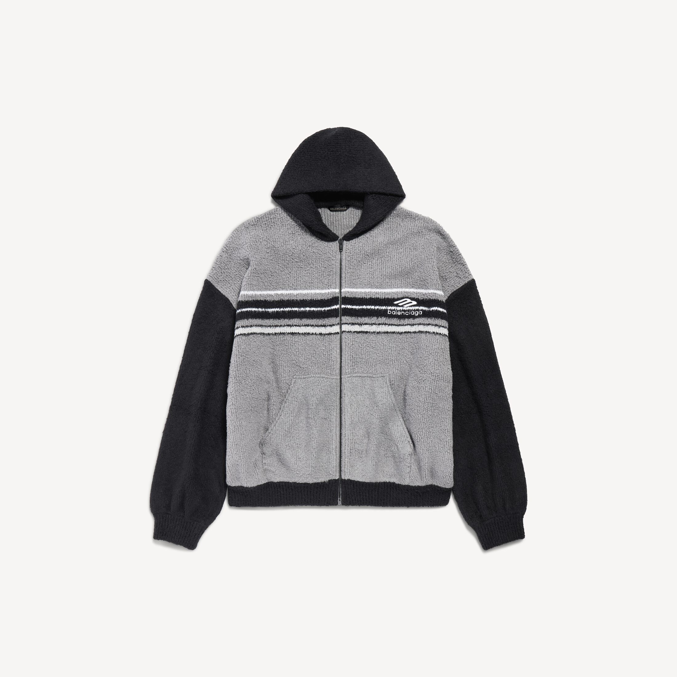 fluffy zip-up hoodie