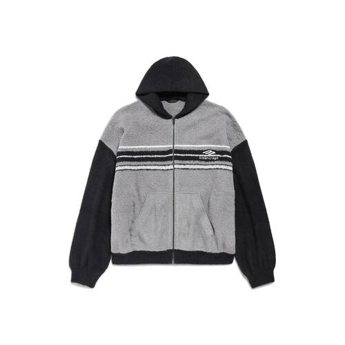 fluffy hoodie mit reißverschluss