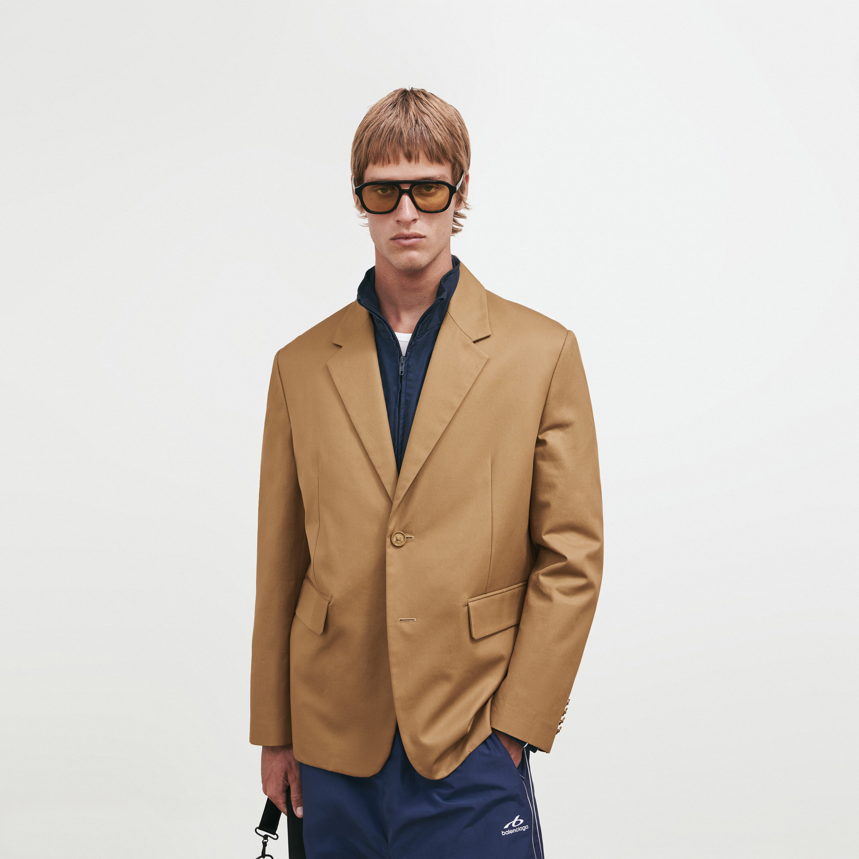 Balenciaga einreiher-jacke normale passform