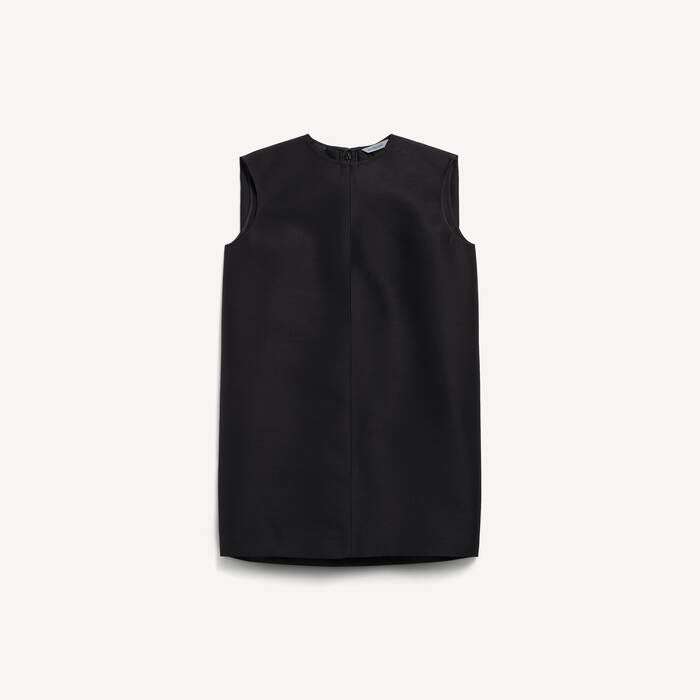 Women's Mini Cocoon Dress in Black - Women | Balenciaga United States EN - Image 2