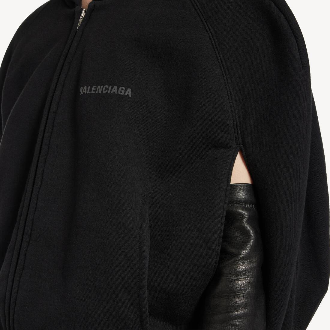 Felpa Mantella A Palloncino  da Donna in Nero | Balenciaga Italia IT - Image 6