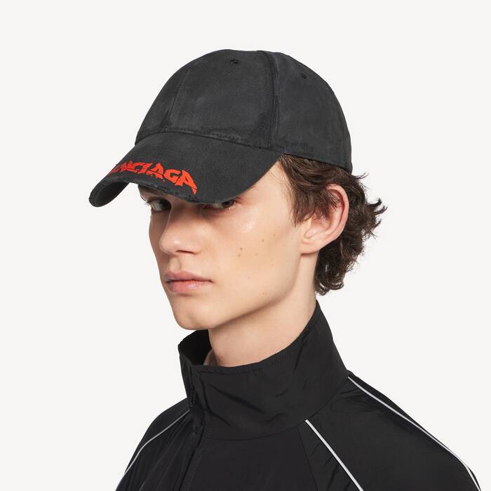 Men's Logo Cap in Black - Men | Balenciaga Netherlands EN - Image 3
