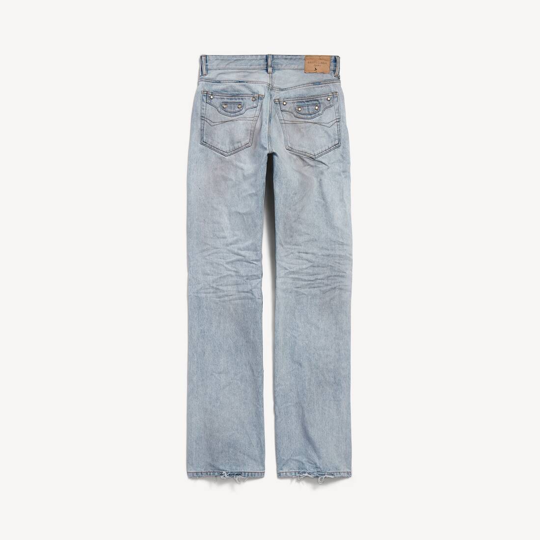 Women's City Straight Pants in Light Blue | Balenciaga Qatar EN - Image 2