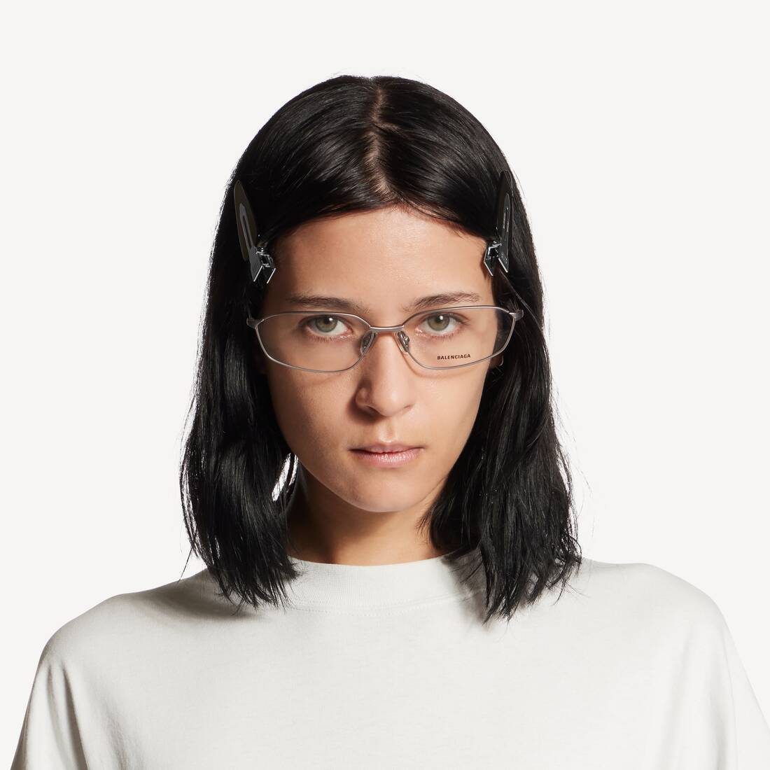 Juego De 2&nbsp;horquillas Salon Bb para Mujer en Plateado/negro | Balenciaga Espa&ntilde;a ES - Image 5