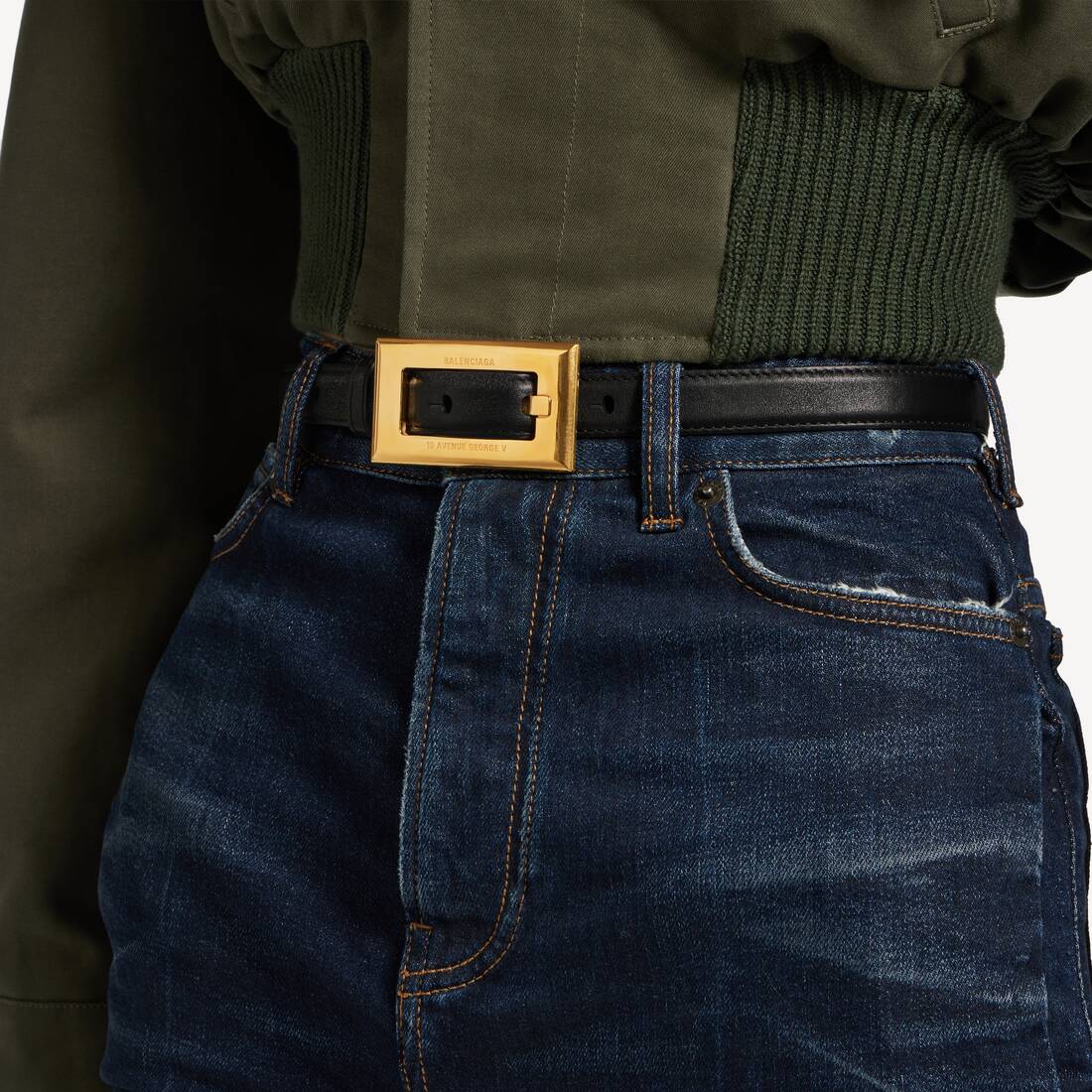 Women's Frame Belt in Black | Balenciaga Thailand EN - Image 4