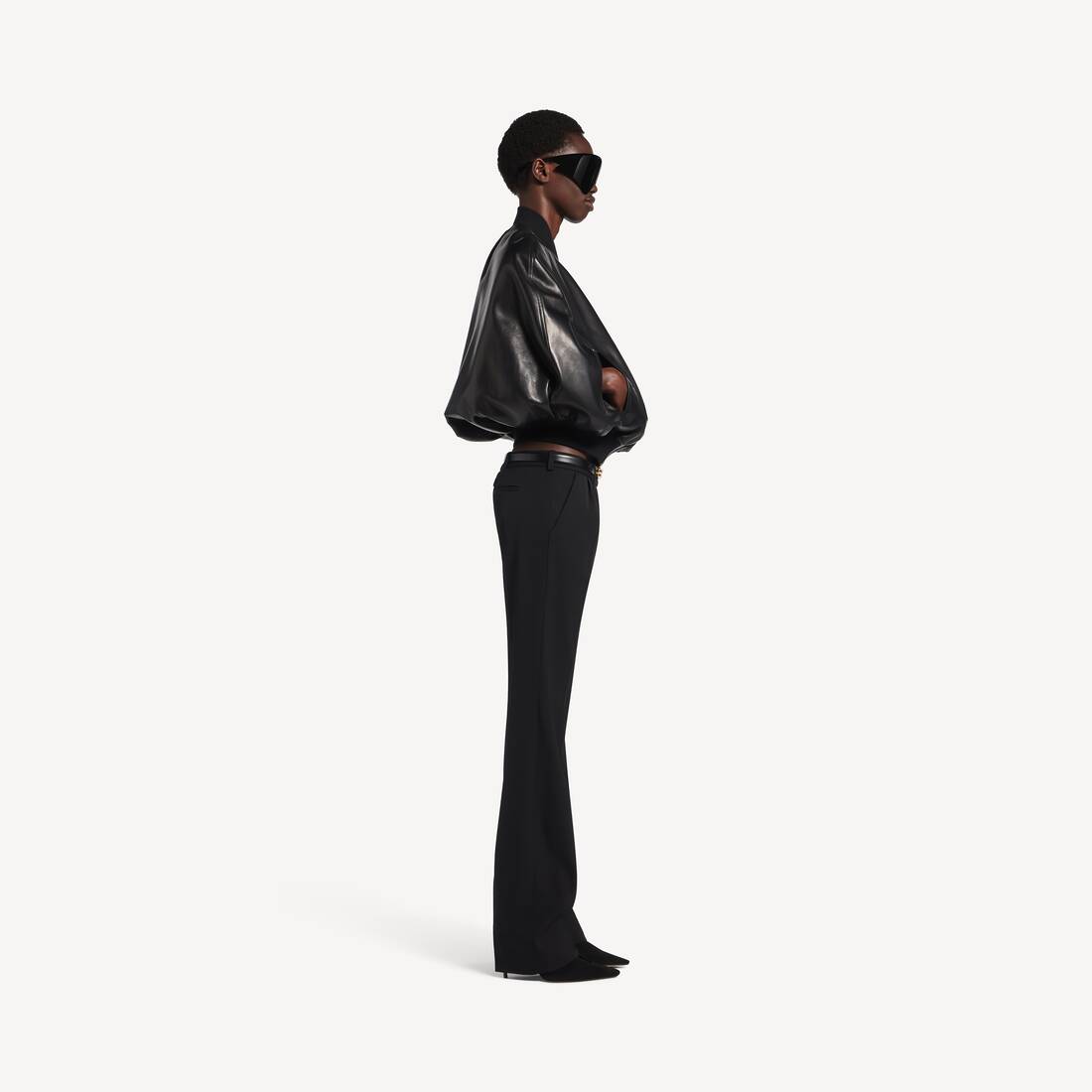 Women's Slim Tailored Pants in Black | Balenciaga Croatia EN - Image 3
