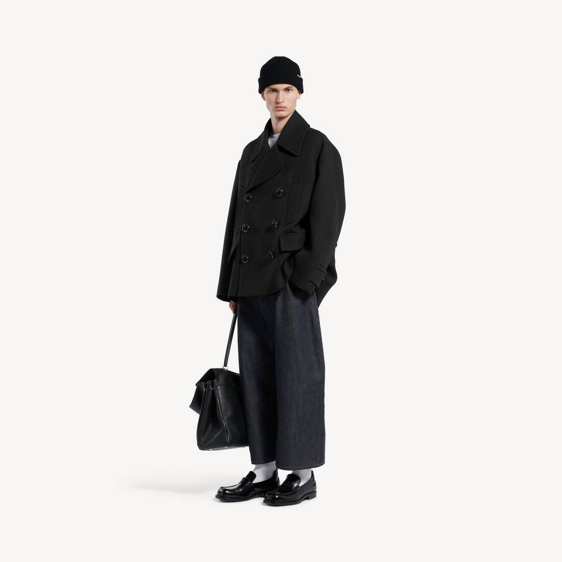 Caban Court pour Homme en Noir | Balenciaga France FR - Image 2