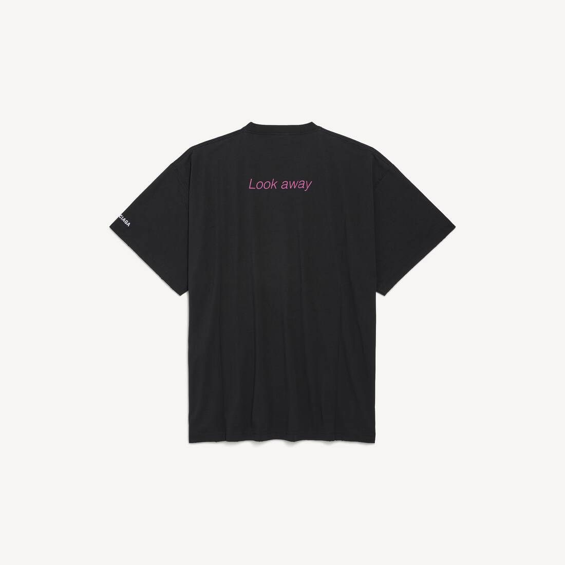 Men's Look Away Oversized T-shirt in Black | Balenciaga Norway EN - Image 2
