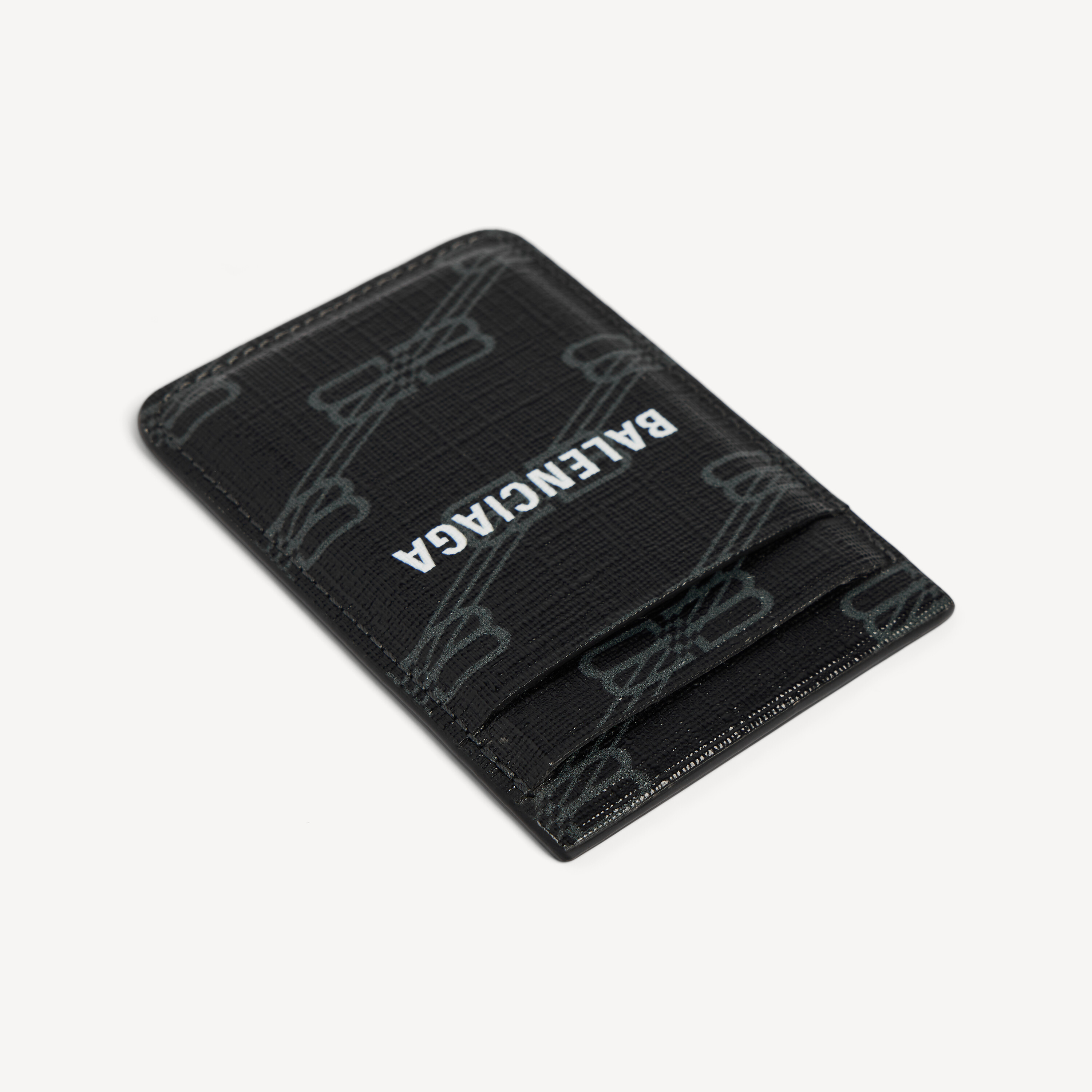 Signature magnet card holder bb monogram coated canvas