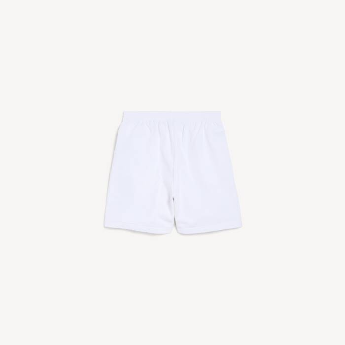 Men's Wet Brush Relaxed Fit Shorts  in White - Men | Balenciaga United States EN - Image 2