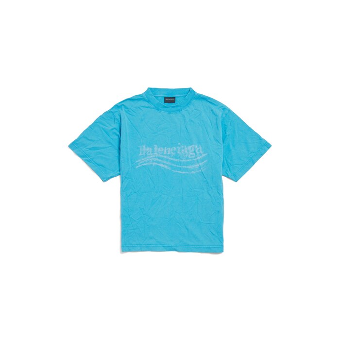 washed crayon political tシャツ ミディアムフィット