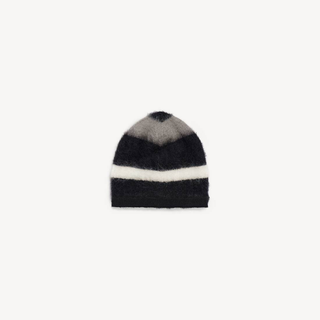 Women's Striped Beanie in Black/white/grey | Balenciaga Hong Kong SAR EN - Image 2