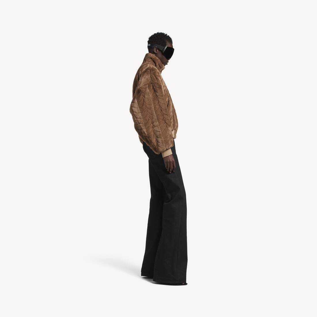 Women's Cropped Jacket in Brown | Balenciaga United States EN - Image 3