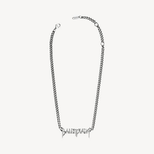 typo metal necklace 