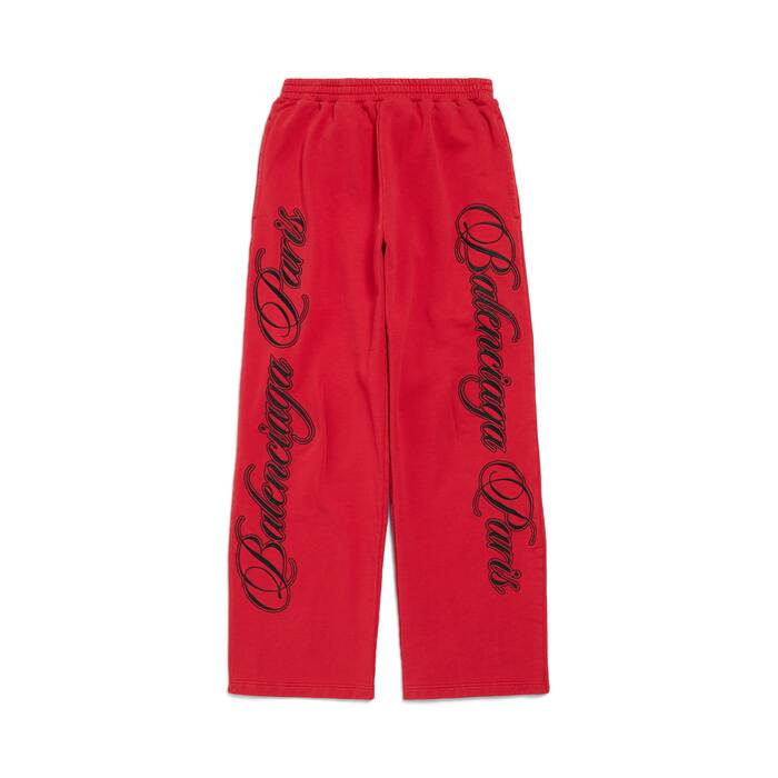 cursive baggy pants