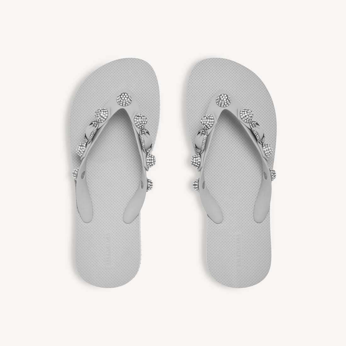Women's Cagole Thong Sandal in Balenciaga Grey/crystal | Balenciaga Saudi Arabia EN - Image 4