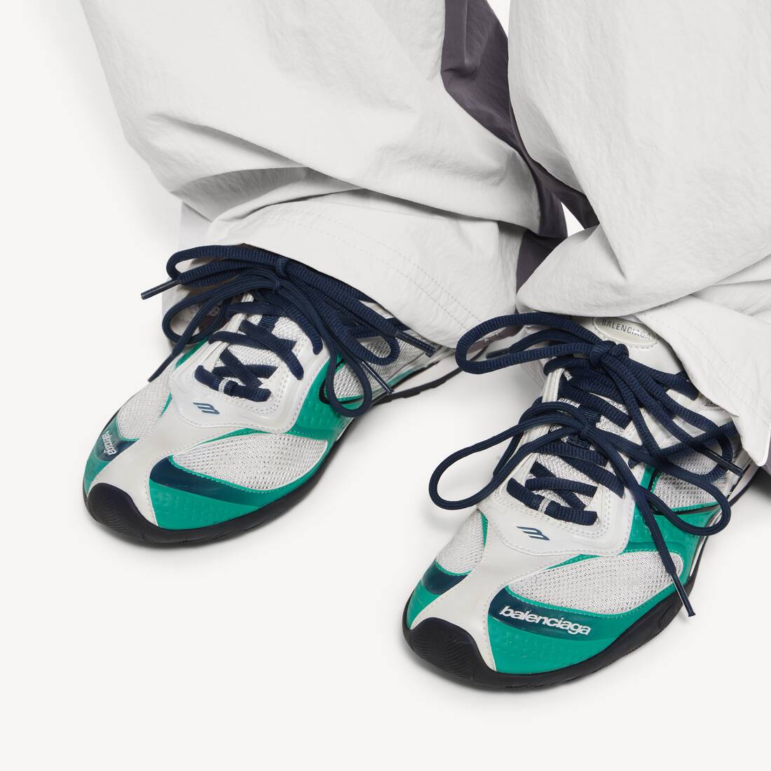 Sneaker Radar Gradient Lines pour Homme en Gris Clair/vert/noir | Balenciaga France FR - Image 6