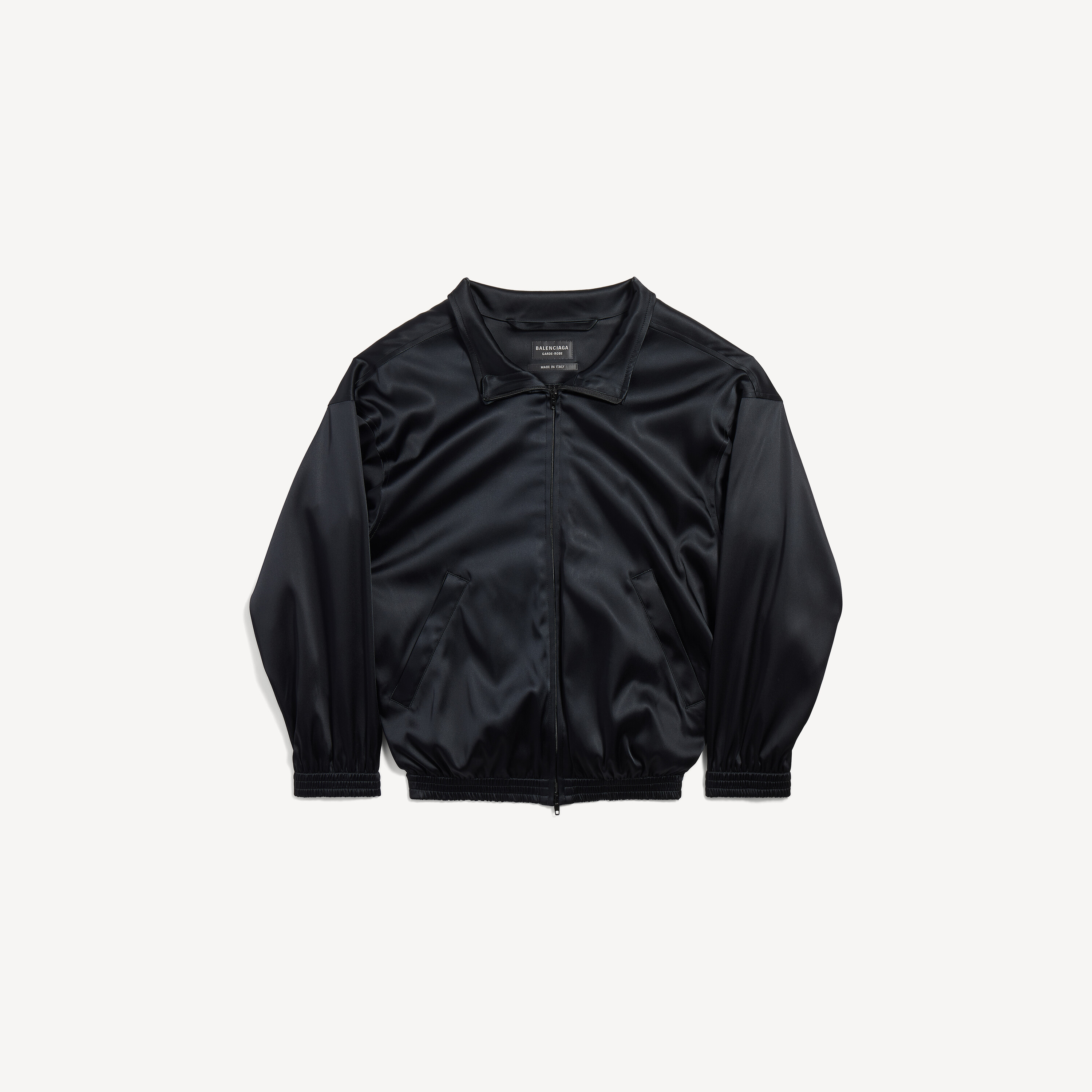 Off-shoulder tracksuit jacket