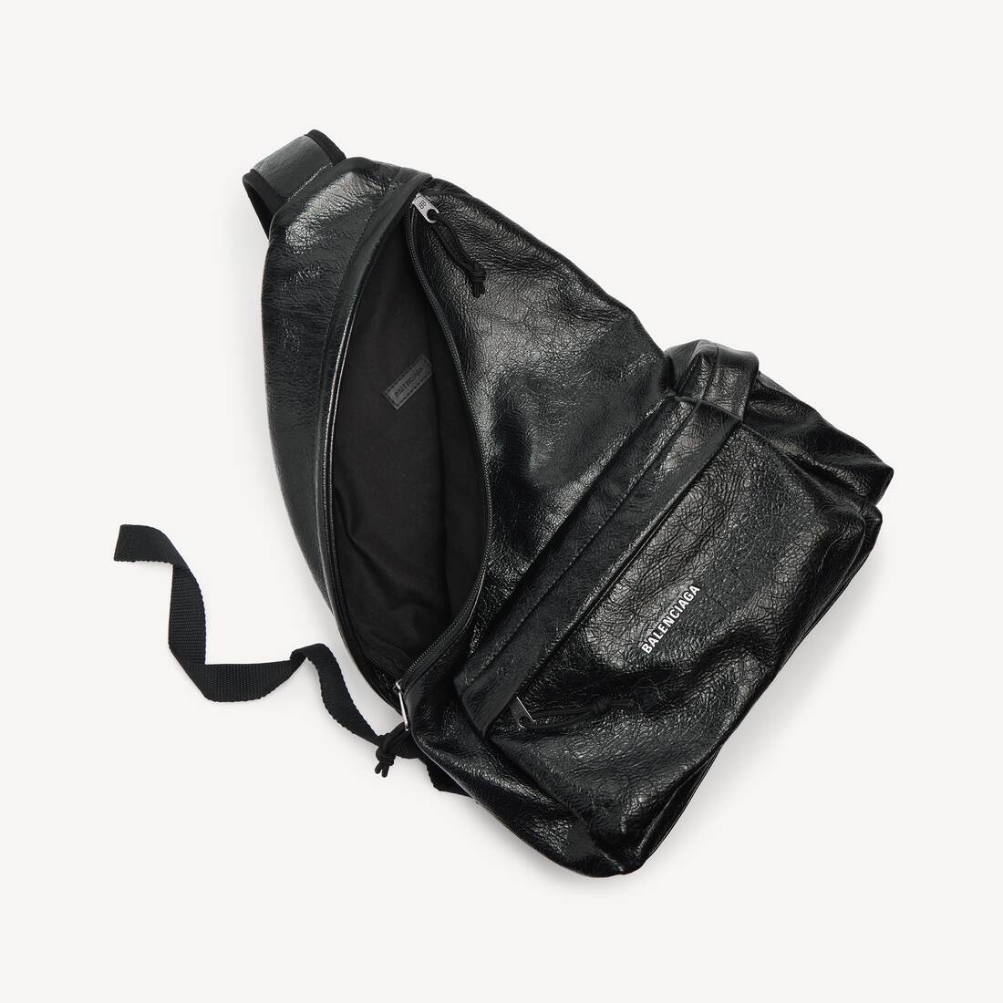 Men's Explorer Sling Backpack in Black | Balenciaga United States EN - Image 4