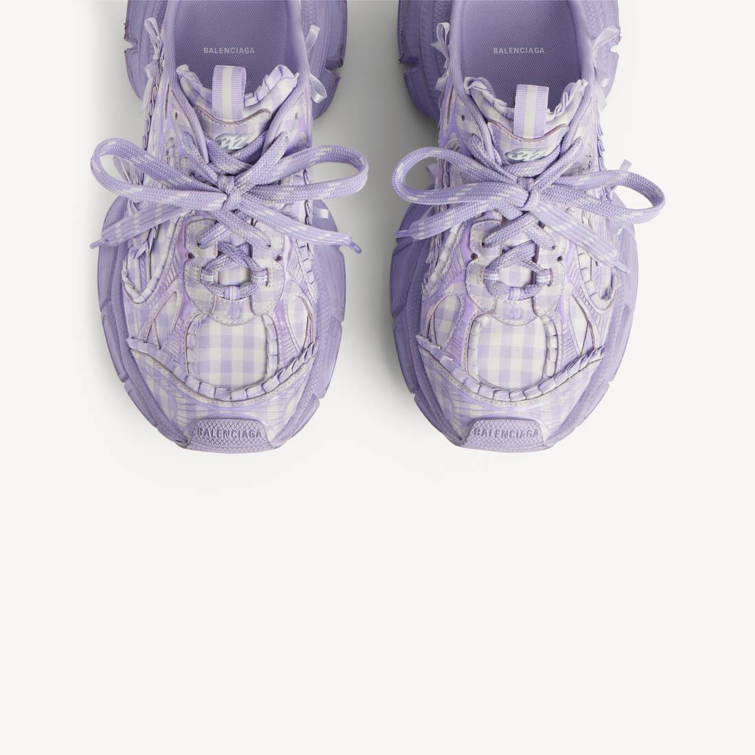 Women's 3xl Check Mule in Lilac | Balenciaga Italy EN - Image 4