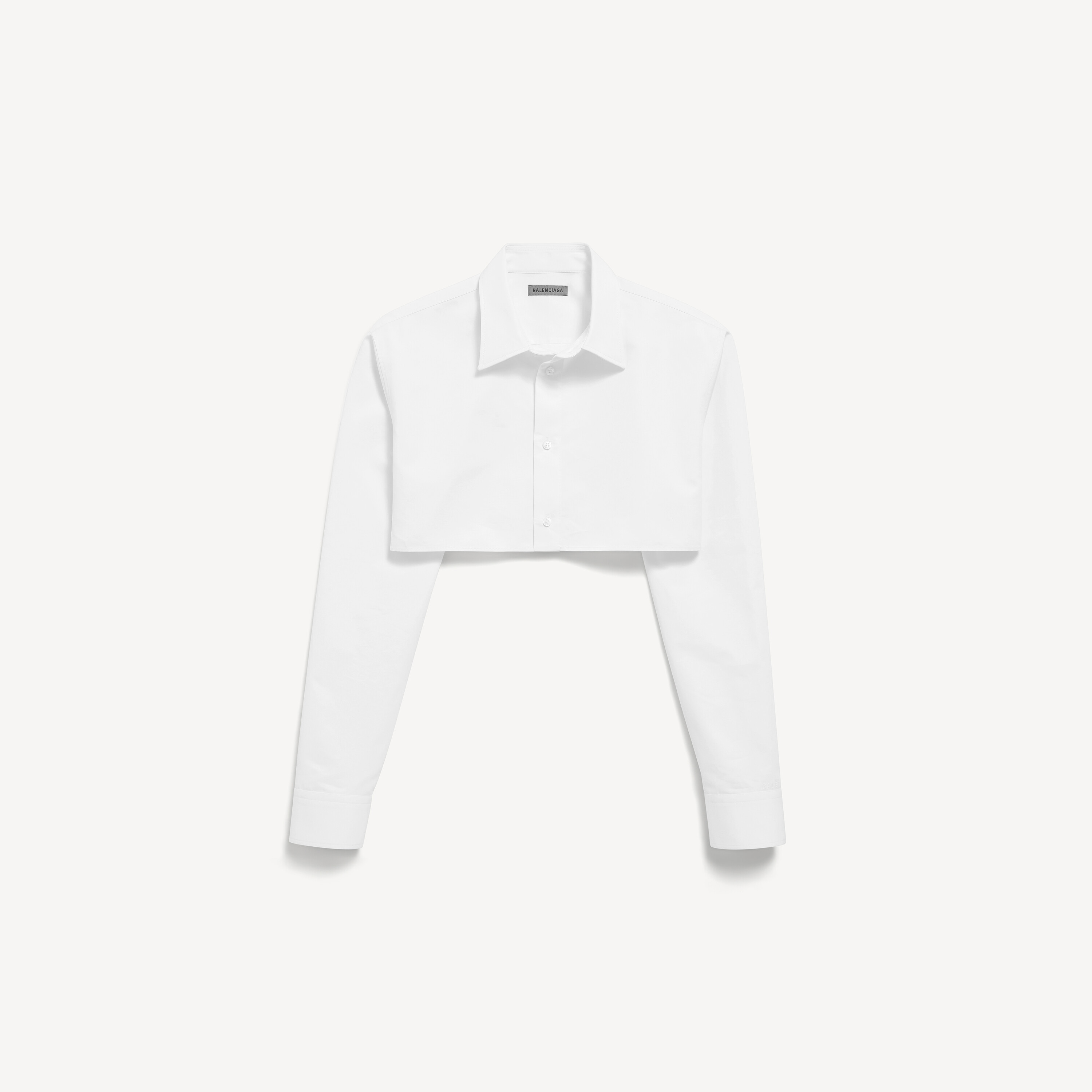 Women's Cropped Shirt in White | Balenciaga GB