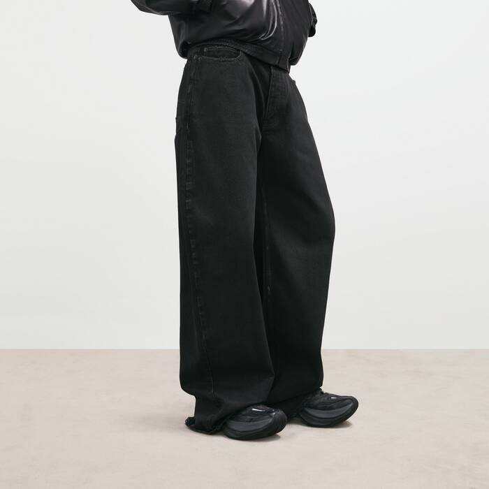 宽松弧形牛仔裤 为 男士 在 复古黑色 - 男士 | Balenciaga 津巴布韦 ZH - Image 3