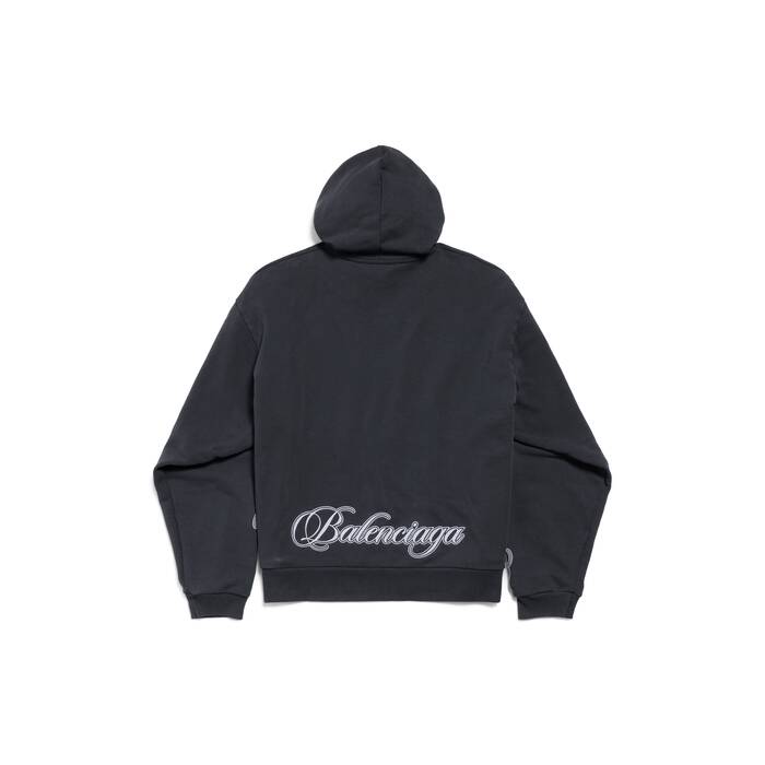 cursive oversized hoodie