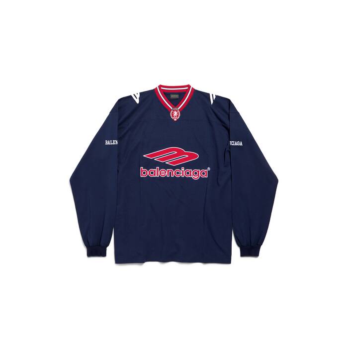 3b football long sleeve v-neck t-shirt