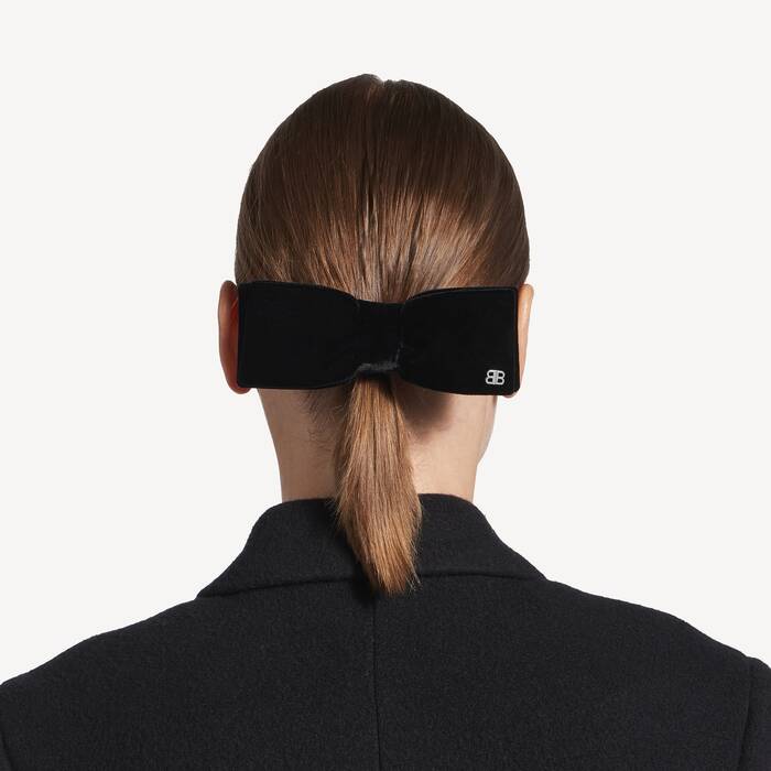 N&oelig;ud Pour Cheveux Holli pour Femme en Noir/argent&eacute; Brillant - Femme | Balenciaga Belgique FR - Image 2