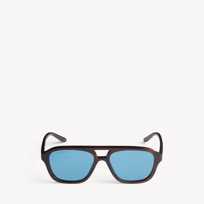 남성 데일리 파일럿 선글라스 다크 캐러멜 하바나 - 남성 | 발렌시아가 대한민국 KO - Image 1