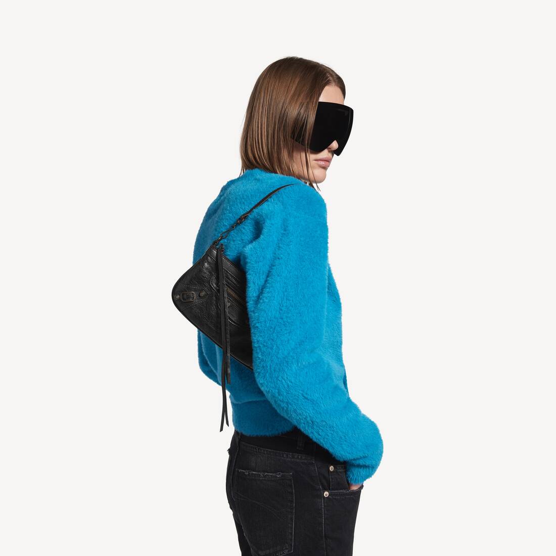 Women's Le City Pouch On Strap in Black | Balenciaga Malaysia EN - Image 8