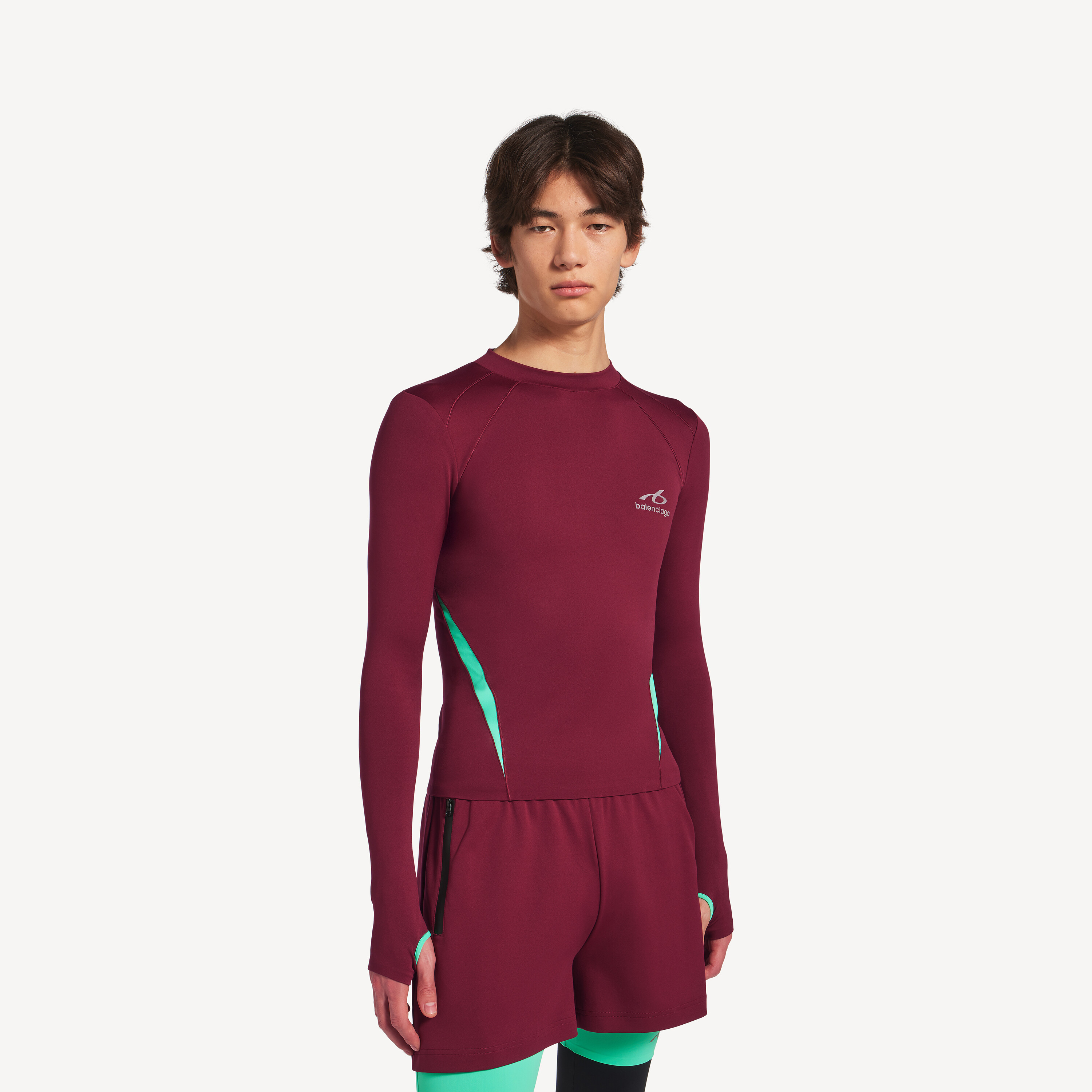Balenciaga techwear langarm-top angepasste passform