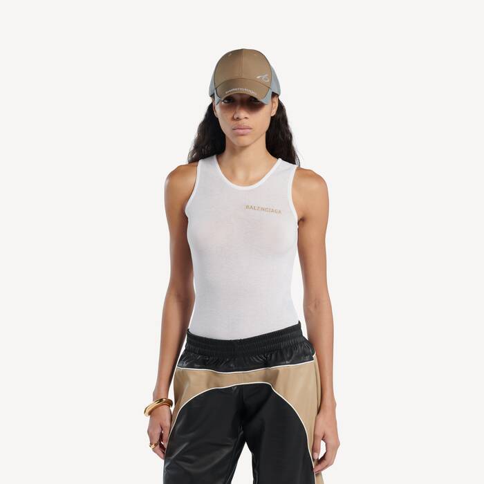 Camiseta Sin Mangas para Mujer en Blanco - Mujer | Balenciaga Espa&ntilde;a ES - Image 1