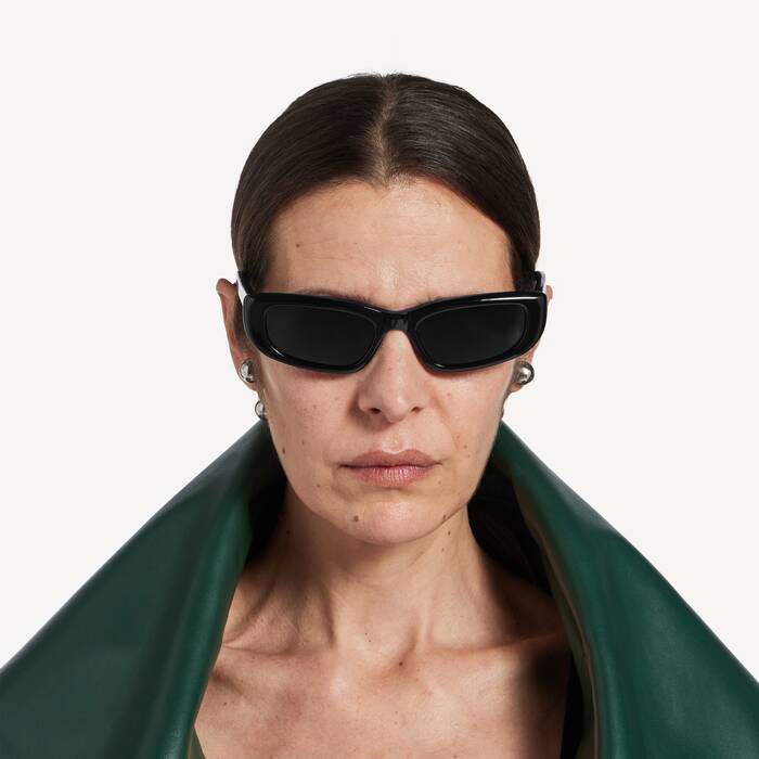 Occhiali Rettangolari Palma da Donna in Nero - Donna | Balenciaga Italia IT - Image 2