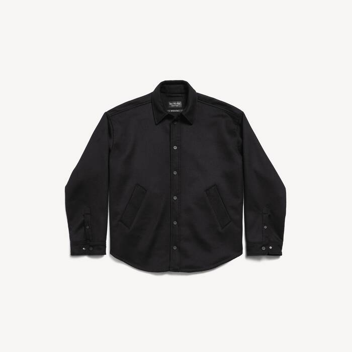 Chemise Matelass&eacute;e pour Homme en Noir - Homme | Balenciaga Belgique FR - Image 1