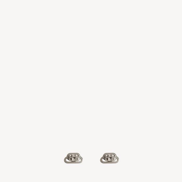 Bb Xs Stud Earrings in Crystal/silver | Balenciaga United States EN - Image 2