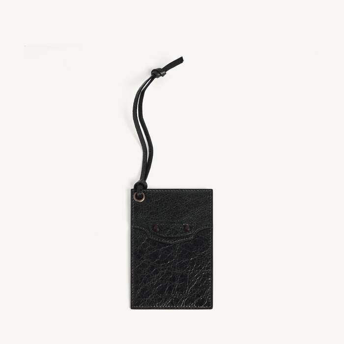 Men's Le City Charm/keychain Card Holder in Black - Men | Balenciaga United States EN - Image 1