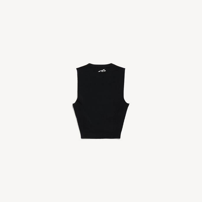 Techwear Crop-tanktop f&uuml;r Damen in Schwarz - Damen | Balenciaga Deutschland DE - Image 2