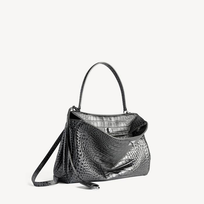 Women's Rodeo Handbag Medium in Gun Metal - Women | Balenciaga United States EN - Image 2