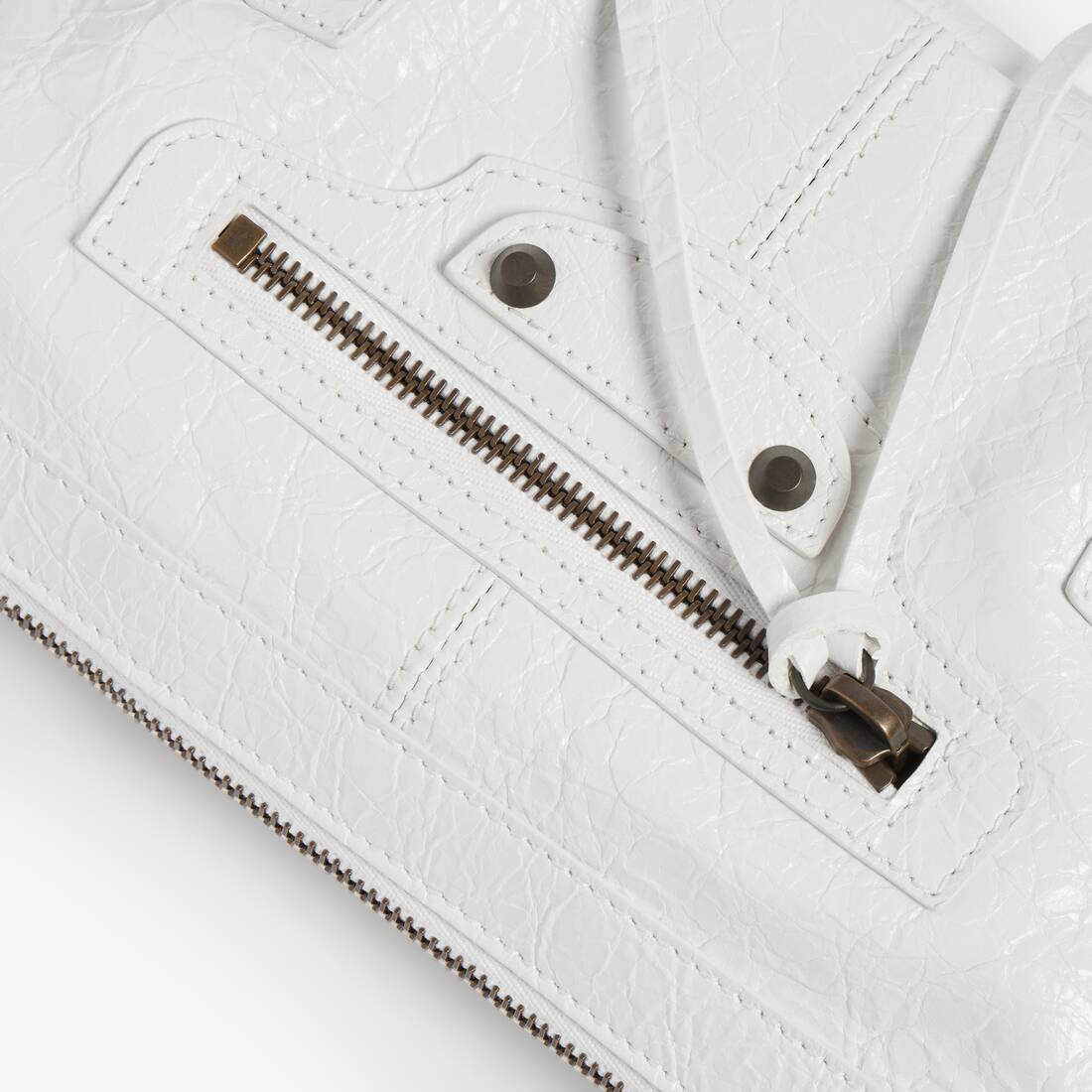 Women's Le City Moto Mini in Optic White | Balenciaga Belgium EN - Image 6